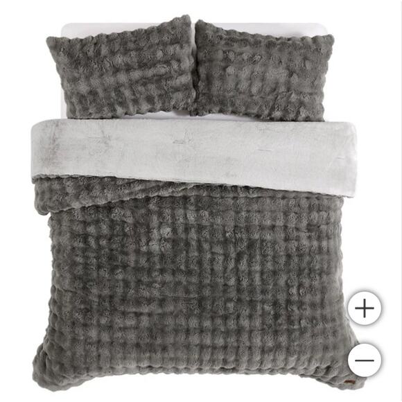 FRYE 3-piece Faux Fur Comforter Set - Picture 4 of 7